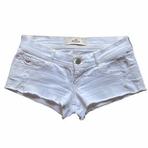 Hollister White Jean Shorts
